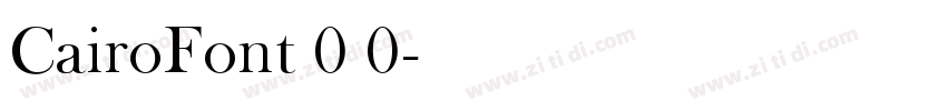 CairoFont 0 0字体转换